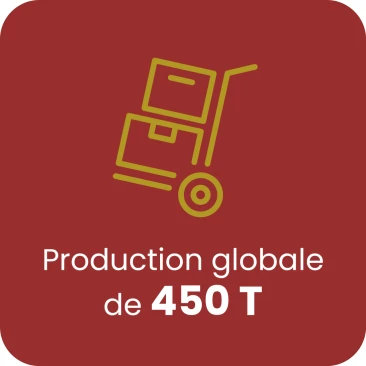 Production globale de 450 tonnes