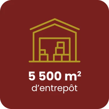 5 500 m2 d'entrepôt